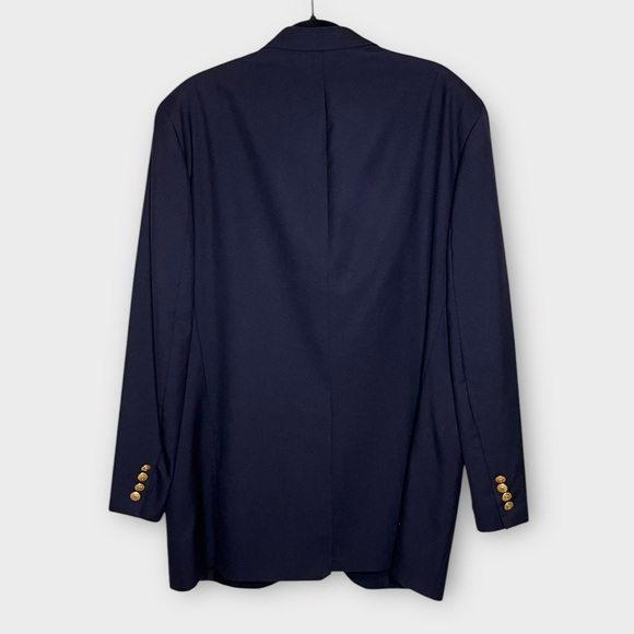 POLO RALPH LAUREN Classic 2 Button Navy Blazer with Gold Buttons Wool Size 44L - Picture 2 of 7